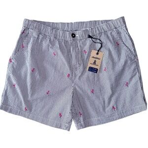 Chubbies Mens XXL Flamingo Racers 5.5" Inseam Seersucker Shorts NWT